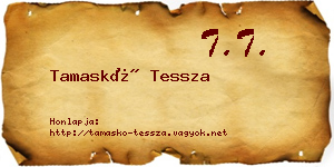 Tamaskó Tessza névjegykártya